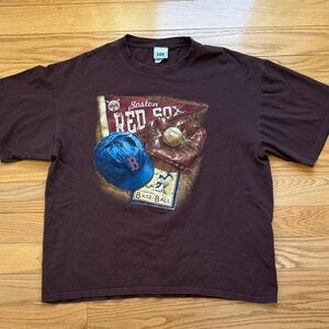 Lee VINTAGE Brown Boston Red Sox’s Baseball Graphic T-Shirt